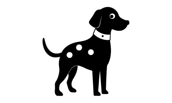 Black Dalmatian Dog Silhouette Vector Review