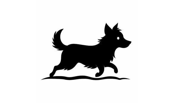 Black Silhouette Dog Running Review for Embroidery Projects