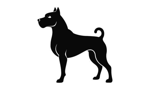 Black Silhouette of a Dog Standing Review