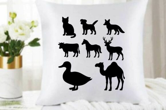 Cat Dog Camel Fox Duck Cow Horse Deer Embroidery