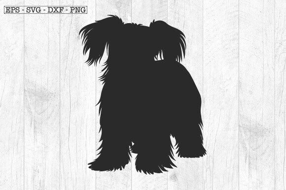 Chinese Crested Dog Vector Silhouette Review