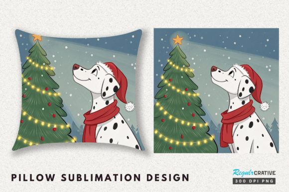 Christmas Dog Pillow Dalmatian Design Review