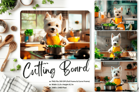 Dog Cutting Board Animal Glass Board