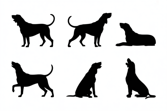 Dog Silhouette Poses