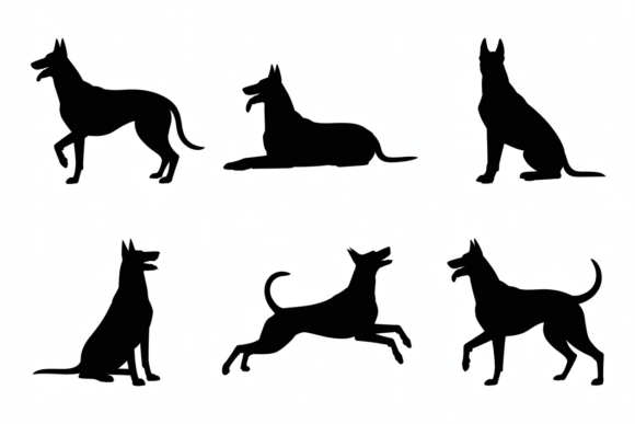 Dog Silhouettes Set