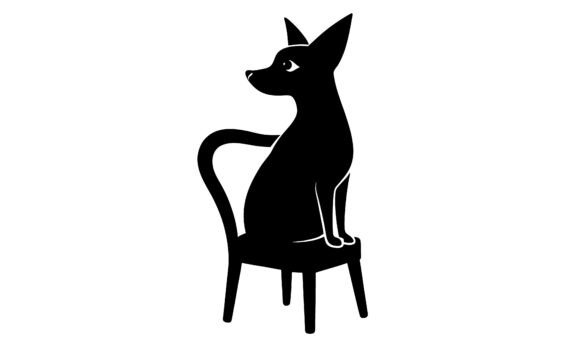 Dog Sitting on a Fancy Chair