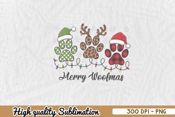 Merry Woofmas Holiday Dog Lovers PNG