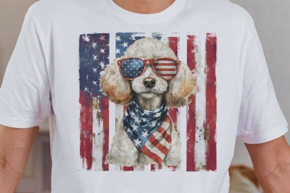 Patriotic Poodle Dog PNG Review