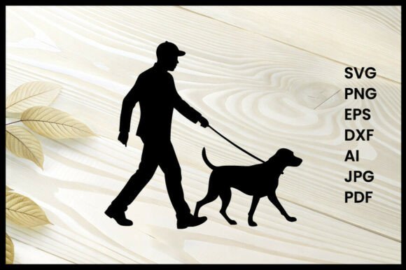 Person Walking Dog Silhouette Review