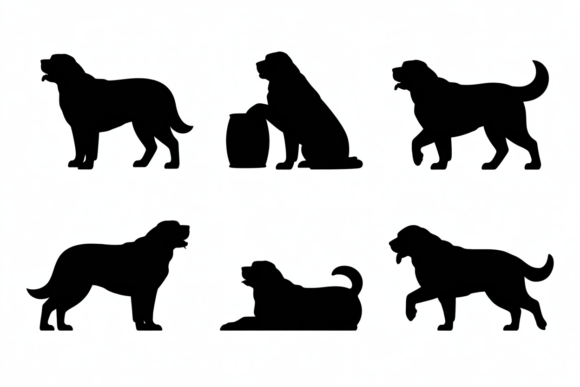 Saint Bernard Dog Silhouettes Embroidery Review