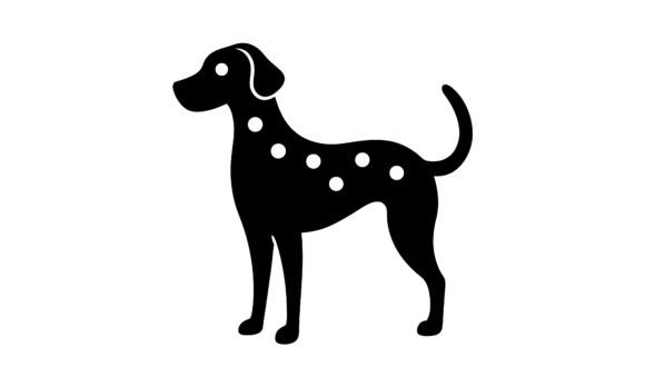 Stylized Black and White Dalmatian Dog Review